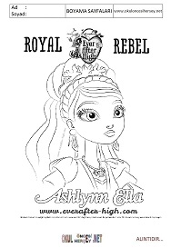 ever-after-high boyama sayfaları